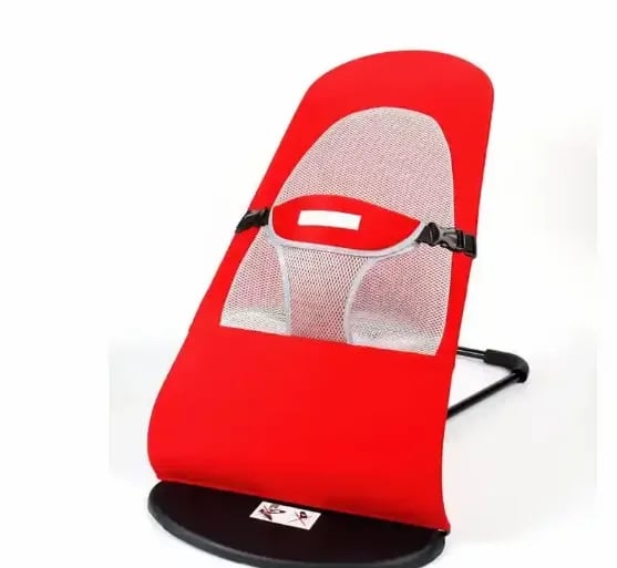 Picture of baby Rocking Chair, Portable baby bouncing  Bed, 4 Adjustment Modes baby Bouncer Chair, baby Resting Snoring Chair, Foldable Sofa Red 