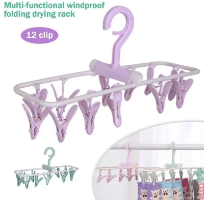 Picture of 12 Sock Clip Multifunctional Sock Drying Clip Cloth Hanger Household Sock Drying Clip Multicolor 