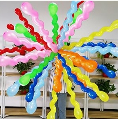 Picture of Long Spiral Balloons 20 Pcs Party Supplies Latex Balloons for Party Decoration, Mixed Color Multicolor 