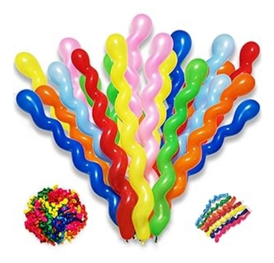 Picture of Long Spiral Balloons 20 Pcs Party Supplies Latex Balloons for Party Decoration, Mixed Color Multicolor 
