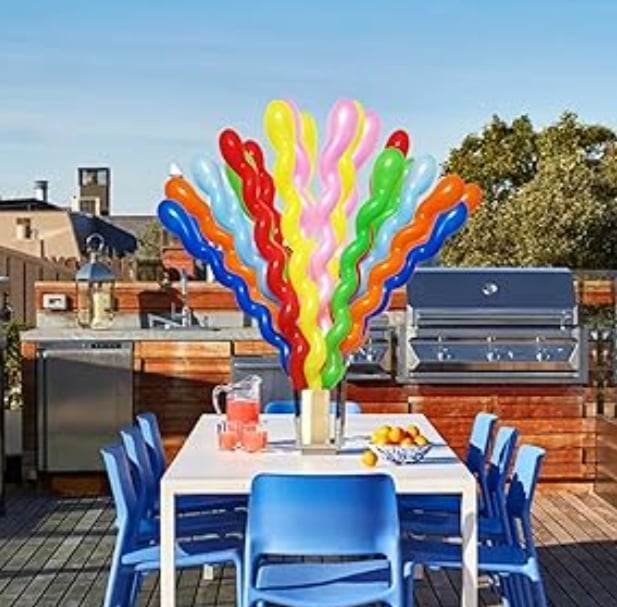 Picture of Long Spiral Balloons 20 Pcs Party Supplies Latex Balloons for Party Decoration, Mixed Color Multicolor 