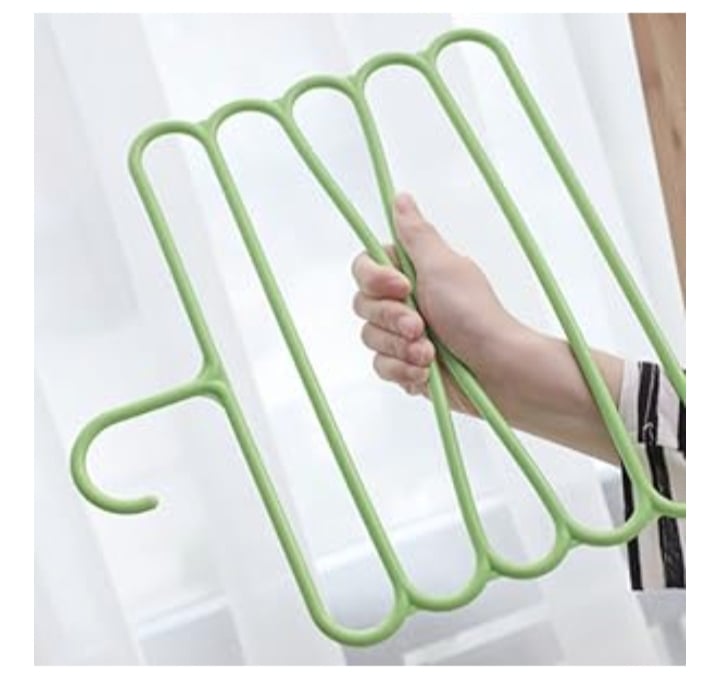 Picture of 2 PCS, Magic Hanger 5Layer Anti-Slip Multi-Purpose and Multi-Functional Magic Multiple Layer Trousers Hangers Multicolor 