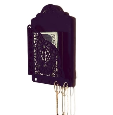 Picture of Metal Qu-ran Box for Wall Art Elegant & Durable Islamic Decor for Living Room, Prayer Room, Bedroom, Office. Black 