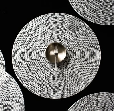 Picture of 1/PCS Round Placemats Modern Restaurant Hollow Table Decoration PVC Meal Mat Anti-hot Dining Tablemats Multicolor 