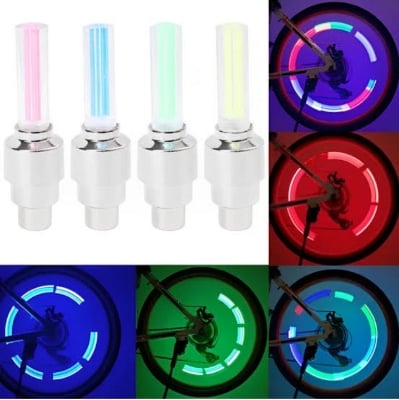 Picture of 1 pcs Bike Bicycle Wheel Valve Stem Cap Tire LED Light, Motion Activated Flickering Lights Universal

multicolor Multicolor 