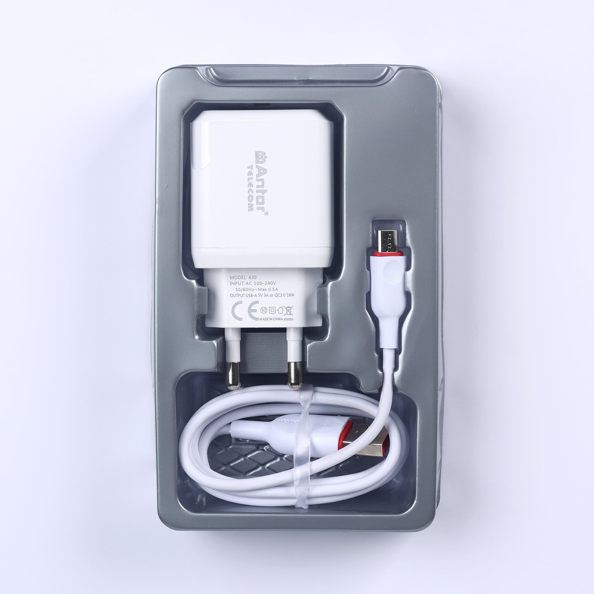 Picture of 18W Type B Fast Charger Saport মোবাইলে ফাস্ট চার্জ লেখা আসে প্রতি  মিনিটে এক পারসেন্ট করে চার্জ হয়