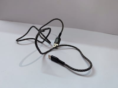 Picture of 45W Type C  Super (Metal ) Fast Data Cable মোবাইলে ফাস্ট চার্জিং লেখা আসবে