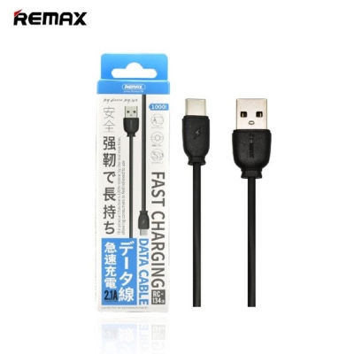 Picture of Remax Type-C Data Cable (RC-134a) Fast Charging Data Cable for Type-C USB Gift Item Remax Data Cable Fast Charging Cable