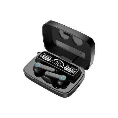 Picture of M19 Earbuds TWS Earphone Touch Control Wireless Bluetooth 5.1 Headphones with Microphone and Flashlight-Black - Earbuds - Bluetooth Headphone  - Bulotooth Headphone