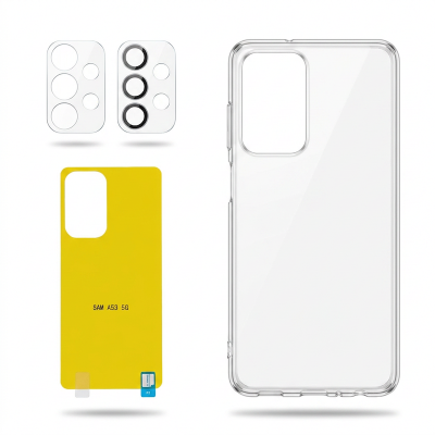 Picture of for samsung galaxy a73 5g (3-in-1) combo pack ( back cover +back poly+camera lens protector )