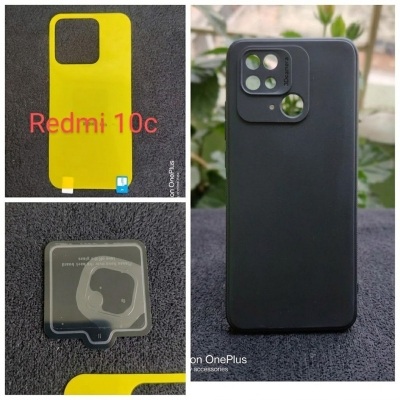 Picture of for  xiaomi redmi 10c (3-in-1) combo pack back cover+camera lens protector+back poly