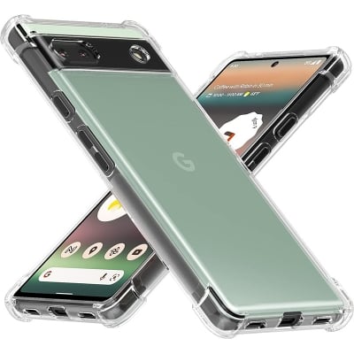 Picture of Google Pixel 6A Premium Silicone Case Crystal Clear Soft TPU Ultra-Thin Transparent Flexible Protective Mobile Phone Back Cover