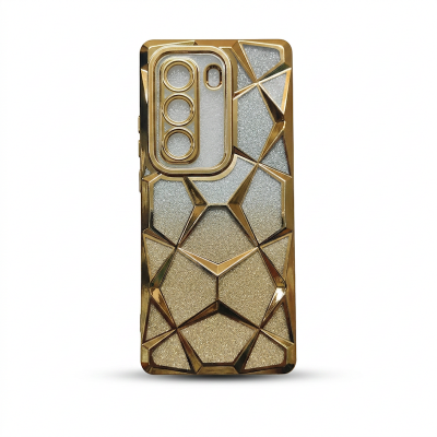Picture of Glitter Case Compatible for Infinix Hot 50 Pro/Infinix Hot 50 Pro Plus/Infinix Hot 50i/Infinix Hot 50 Luxury Electroplated 3D Cube, Diamond Bling Shiny Soft TPU Clear Shockproof Case Women & Teen Girls Protective Phone Cove