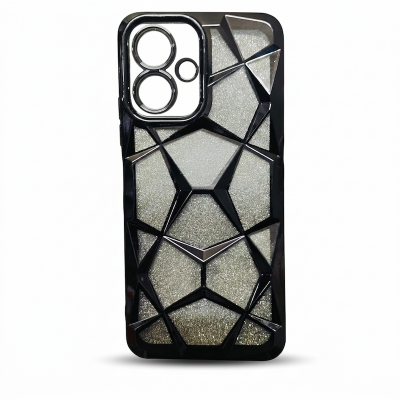 Picture of Glitter Case Compatible for  Infinix Smart 10, Tecno Pop 10, Tecno Spark Go 2 4g, X6725 Luxury Electroplated 3D Cube, Diamond Bling Shiny Soft TPU Clear Shockproof Case Women & Teen Girls Protective Phone Cover