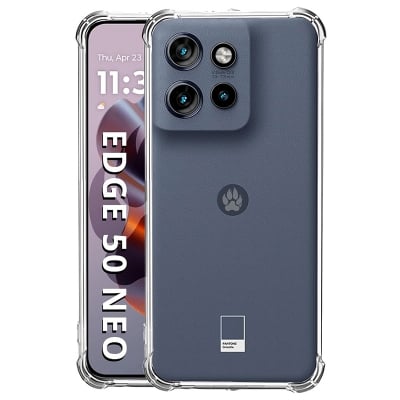 Picture of Motorola Moto Edge 50 Neo 5G ] Back Cover Bumper Protective Case for [ Motorola Moto Edge 50 Neo 5G ] Silicone Flexible TPU Back Cover Case - Transparent
