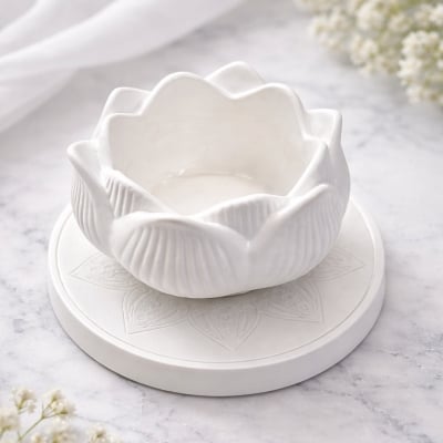 Picture of 01 set  Lotus shaped indoor planter with tray