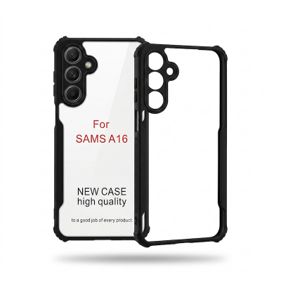 Picture of Samsung Galaxy A16 4G/5G Back Cover Transparent Black Premium Quality Phone Case