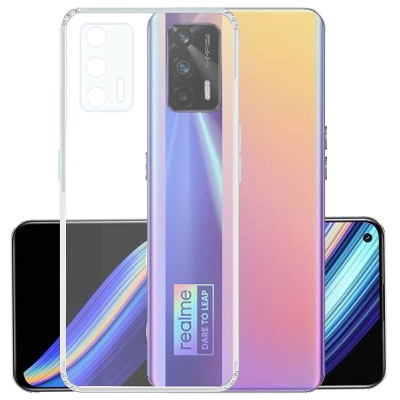 Picture of Back Cover for Realme X7 / V15 (Flexible|Silicone|Transparent|Anti Dust Plug|Camera Protection)