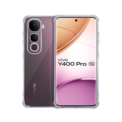 Picture of Back Cover for Vivo Y400 Pro 5G Transparent Mobile Back Case Shock Proof Design Camera Edges Protection Crystal Clear Phone Case Silicon Soft TPU and Flexible Bumper Phone Cover Vivo Y400pro