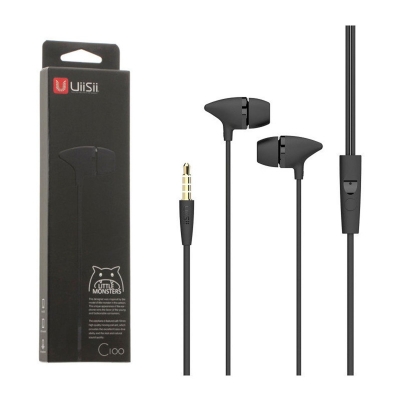 Picture of Uiisii C100 Super Bass Stereo In Ear Headphone - Black-white -red