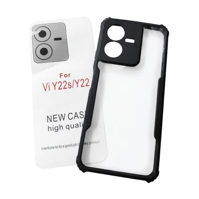 Picture of For vivo y22 /y22s Xundd Transparent Crystal Clear Case Ultra Thin Light Weight Trendy Stylish Slim Shockproof Bumper Camera Protective Cover