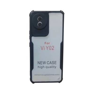 Picture of Vivo Y02 Edge - Durable and Very Reliable - Reinforced Clear Hybrid Case Transparent Shockproof CoverPhone