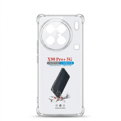 Picture of Vivo X90 Pro Plus 5G/Vivo X90 Pro+ Premium Silicone Case Crystal Clear Soft TPU Ultra-Thin Transparent Flexible Protective Mobile Phone Back Cover