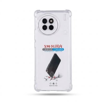 Picture of Vivo X90 5G Premium Silicone Case Crystal Clear Soft TPU Ultra-Thin Transparent Flexible Protective Mobile Phone Back Cover