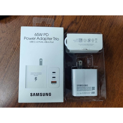 Picture of samsung 65w pd power adapter trio usb x2 port usb a port