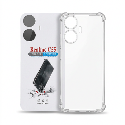 Picture of for realme c55 soft clear transparent back cover