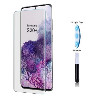 Picture of For Samsung Galaxy S20 Plus UV Light Adhesive Tempered Glass Screen Protector -Transparent