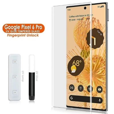 Picture of Google Pixel 6 Pro UV Glass Light Adhesive Full Glue Tempered Glass Screen Protector -Transparent