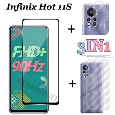 Picture of For Infinix Hot 11s / Hot 11s NFC 3-in-1 Combo Pack (Full Screen Protector Ceramic Matte +Camera Lens Protector +Back Poly)