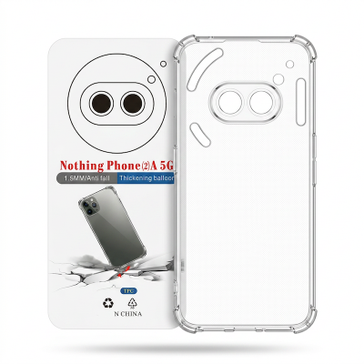 Picture of Nothing Phone 2A Shockproof Airbags Transparent Soft Clear Case Cover Nothing Phone 2A Back Cover Transparent Soft Silicone Back Case