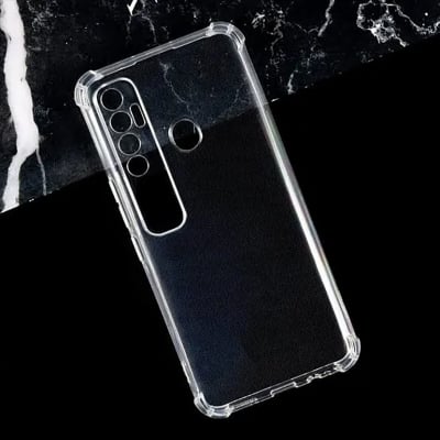 Picture of For Tecno Spark 7 Pro Soft Silicon Transparent Bumper Case Back Cover