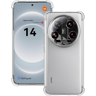 Picture of for Xiaomi Mi 14 Ultra 5G Back Cover Case | Raised Bumps for Camera & Screen Protection | Ultra Clear Soft Silicone Back Case Cover for Xiaomi Mi 14 Ultra 5G (Transparent)