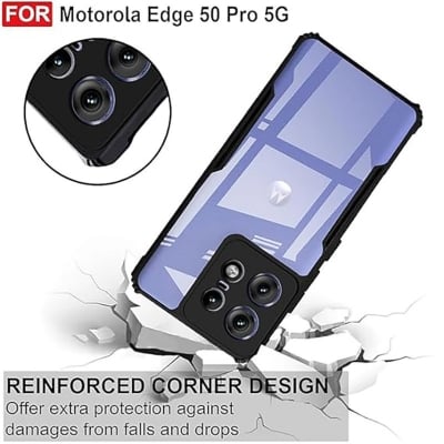 Picture of Phone case Moto Edge 50 Pro Fusion Transparent Clear Air Protector Soft Frame Hard Armor Back cover Moto Edge 50Pro Edge 50Fusion case