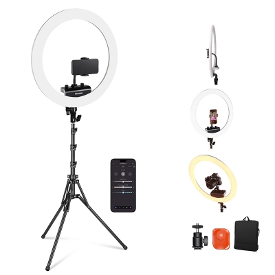 Picture of 10inch Ring Light Tripod Stand Studio Set for YouTube/Facebook Live Video/Tiktok Video - 7 Feet Long 200 Cm