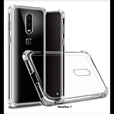 Picture of oneplus 7 Flexible Clear Transparent Soft TPU Back Case Cover With bumper 1+7 back cover