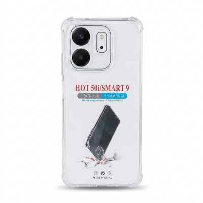 Picture of Infinix Hot 50i/Smart 9 Flexible Clear Transparent Soft TPU Back Case Back Cover (Back Case Cover For Smartphone)