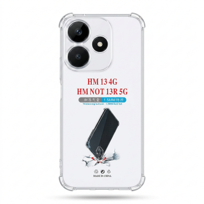 Picture of Redmi 13 4G /Note 13R 5G Flexible Clear Transparent Soft TPU Back Case Back Cover (Back Case Cover For Smartphone)