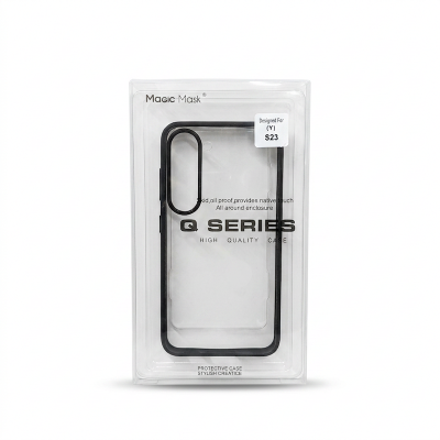 Picture of For Samsung Galaxy S23- Luxury Premium Quality Antibacterial Q Series Clear Glass Case Cover