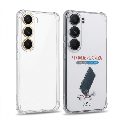 Picture of Official Silicone Soft Case Vivo V40lite 4g/5g /Vivo Y300 5g | 360 Degree Protection | Shock Proof Design | Transparent Back Cover for Vivo V40 lite 5g/ Vivo Y300 5G (PC & TPU, Transparent Bumper) VivoV40lite