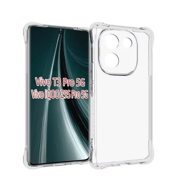 Picture of iQOO Z9s Pro 5G / Vivo T3 Pro 5G Back Cover | Heavy Duty Hybrid Back Cover Tranparent Full Clear Soft Longlasting Usable Back Case iQOO Z9s Pro 5G / Vivo T3 Pro 5G Back Cover | Heavy Duty Hybrid