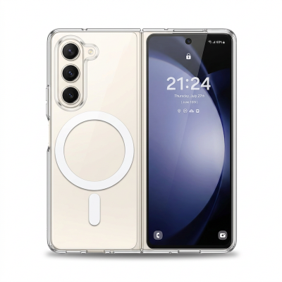 Picture of Casing For Samsung Galaxy Z Fold 6 5 4 3 5G 2024 Case Transparent Magnetic Soft Cover For ZFold Fold6 Fold5 Fold4 Fold3 ZFold6 ZFold5 ZFold4 FIOD Shockproof Back Cases
