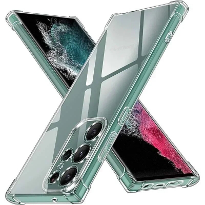 Picture of Samsung Galaxy S25 S24 S23 S22 Ultra Plus S24FE S23FE S24+ S23+ S25Ultra 5G Clear Soft TPU Case Four Corners Shockproof Yellowing-Resistant Ultrathin Transparent Silicone Back Cover
