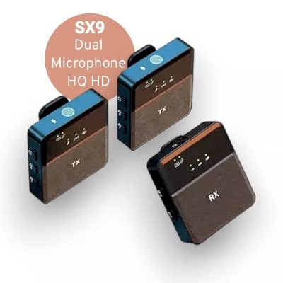 Picture of SX9 Dual Mini Wireless Microphone – Clip-on & Record on the Go