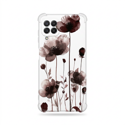 Picture of for samsung a12 / m12 soft  flower printed back cover