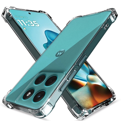 Picture of For Motorola Moto Edge 60 Fusion 5G Transparent PC Soft Tpu Back Cover