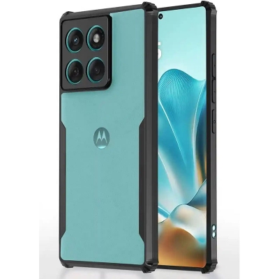 Picture of Moto Edge 60 Fusion 5G Back Cover Transparent Black Premium Quality Phone Case